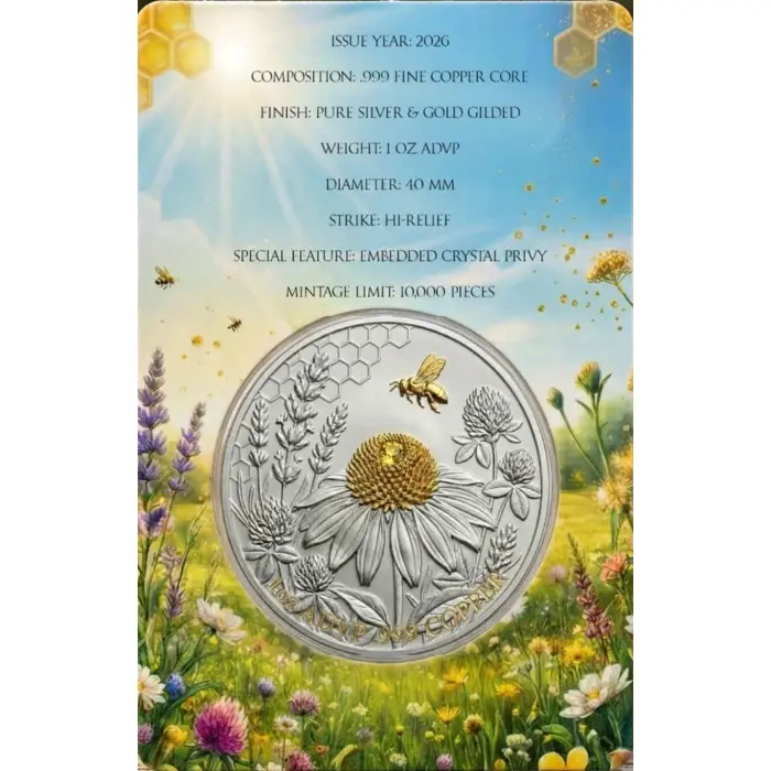 🌼 2026 “BEE YOURSELF” 1oz Copper –  tunning Bee Design 🐝 | Collectable Gift I