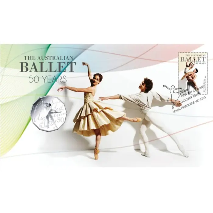 2012 Australian 50c 50 Years The Australian Ballet PNC 1st Day Issue