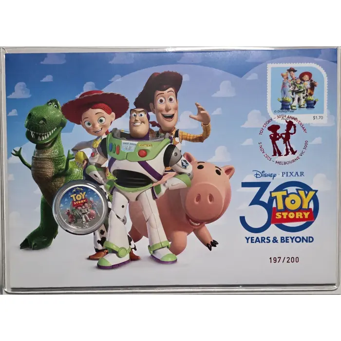 2025 1/2 Oz Silver 30 Years of Toy Story PNC --numbered at 197/200