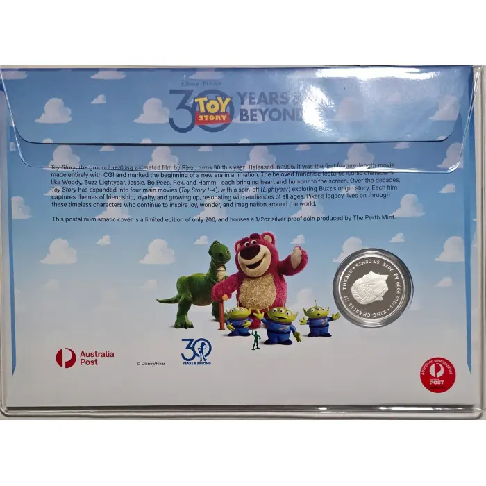 2025 1/2 Oz Silver 30 Years of Toy Story PNC --numbered at 044/200