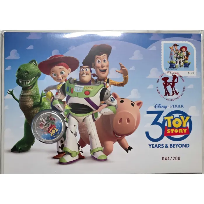 2025 1/2 Oz Silver 30 Years of Toy Story PNC --numbered at 044/200