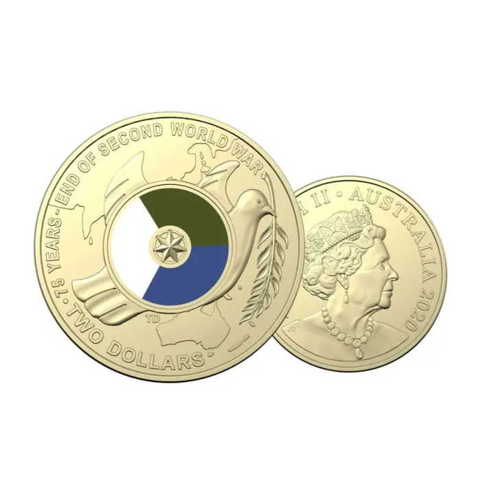 2020 $2 "75 Years End of World War II" RAM bag of 5