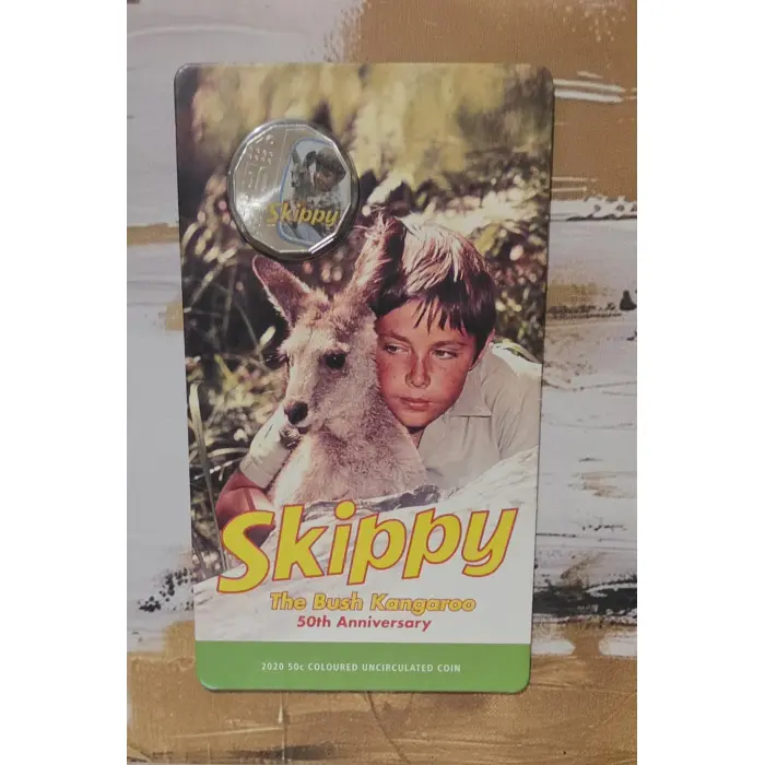 2020 50c Skippy The Bush Kangaroo 50th Anniversary Card.