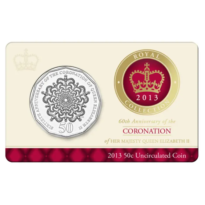 2013  50c  60th ANNIVERSARY OF THE CORONATION OF HER MAJESTY QUEEN ELIZABETH II