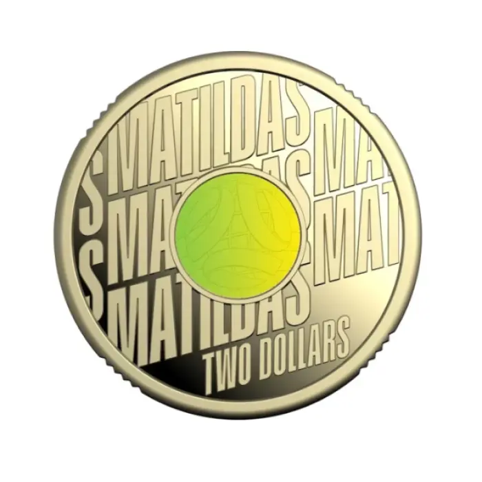 2026  $2  MATILDAS COLOURED PROOF COIN