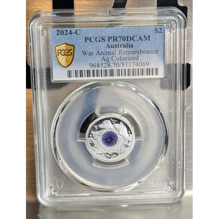 2024 War Animals Fine Silver Proof Coin Australian $2 C Mint PR70DCAM