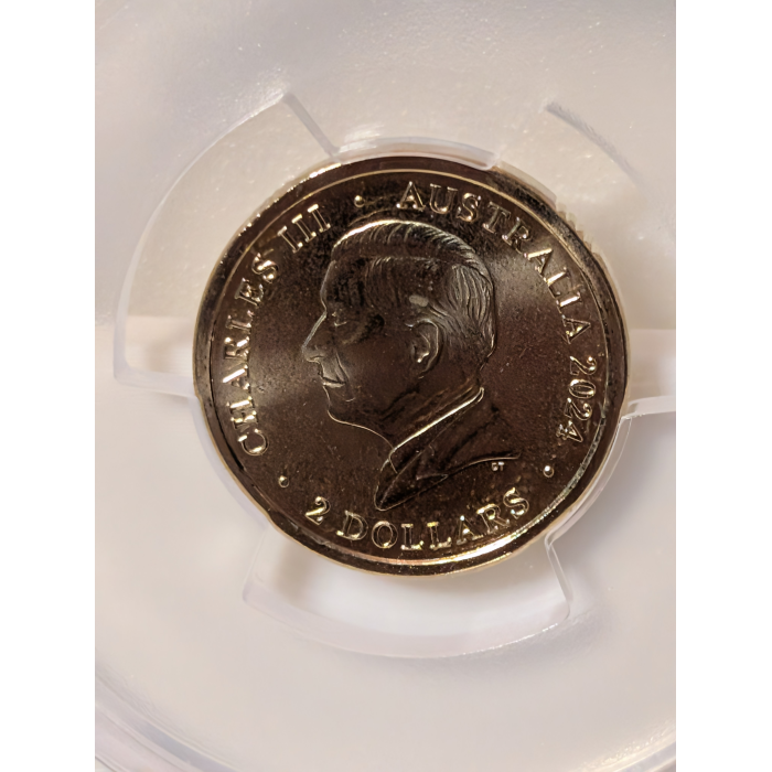 2024 - C Mintmark Australia War Animals Remembrance Colorized $2 PCGS MS69