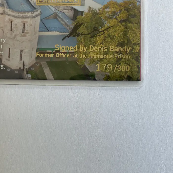 2025 PNC Fremantle Prison Perth Stamp Show Day 1 Limited Ed #179/300