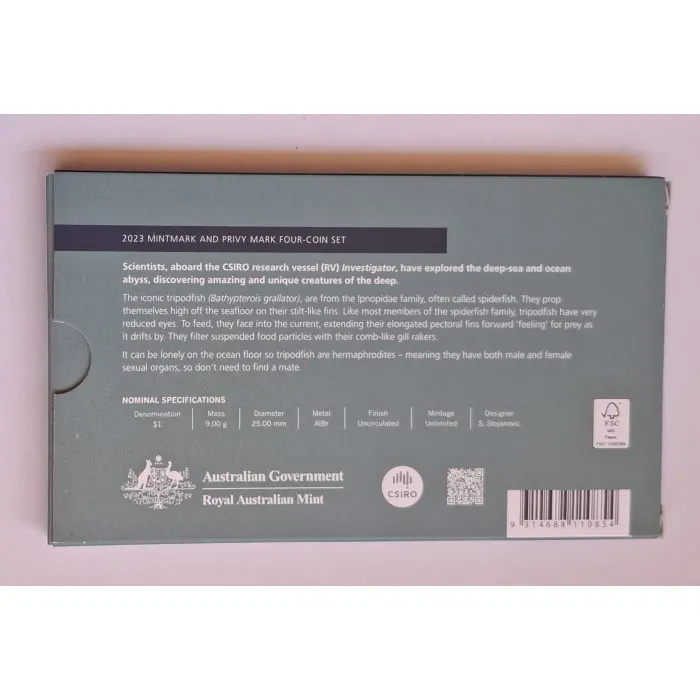 2023 $1 Creatures Of The Deep 'Privy' Year Set