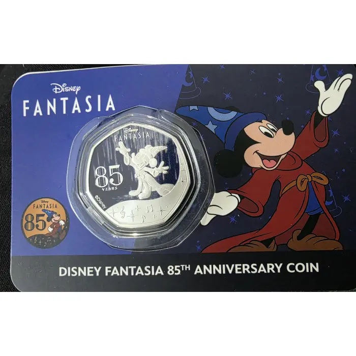 2025 Disney Fantasia 85th Anniversary Coin Solomon Island 50c Mintage  # 499