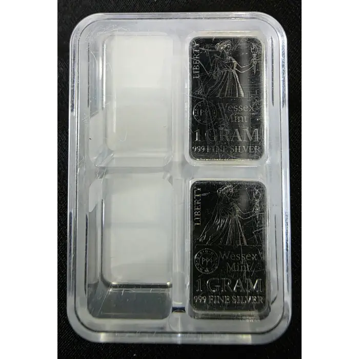 LIBERTY: 24 x 1 Gram Wessex Mint 999 Fine Silver Bars