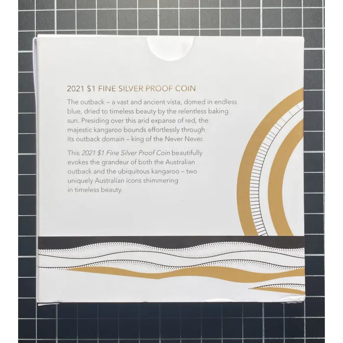 1 Oz 2021 RAM Kangaroo Series - Outback Majesty $1 Fine Silver Proof coin