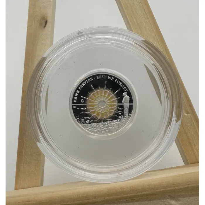 2026 $2 ‘C’ Mintmark Dawn Service Anzac Lest We Forget Silver Proof