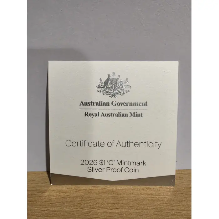 2026 'C' mintmark, 60th anniversary of Decimal Currency $1 silver proof coin 