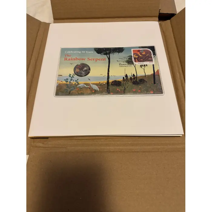  2025  RAINBOW SERPENT COLOURED  20c UNC COIN - SPECIAL EDITION BOOK plus PNC 