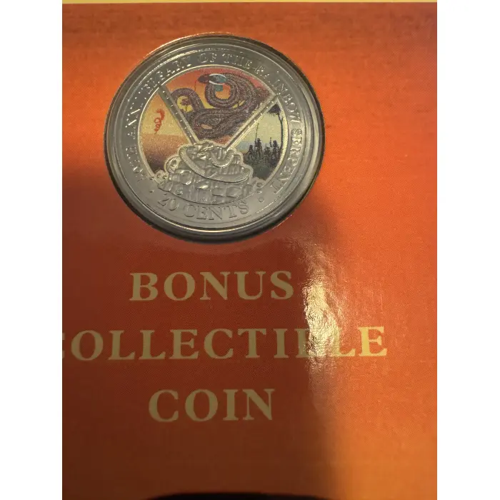  2025  RAINBOW SERPENT COLOURED  20c UNC COIN - SPECIAL EDITION BOOK plus PNC 
