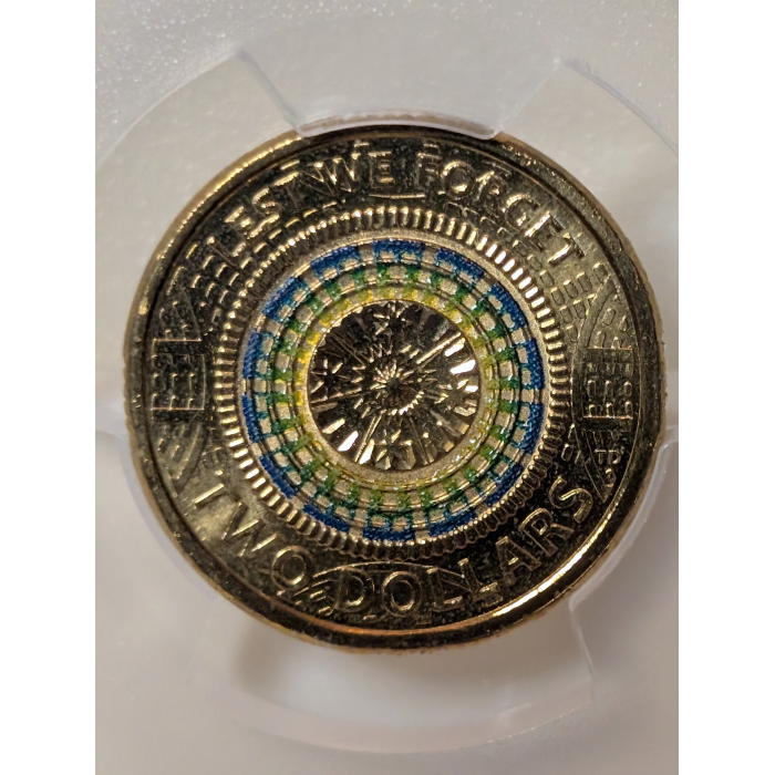 2017 $2 Lest We Forget Mosaic PCGS GRADED MS65  