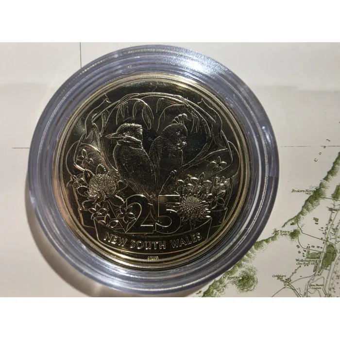 2026 125 years of Federation 25c coin on card NSW, QLD and VIC