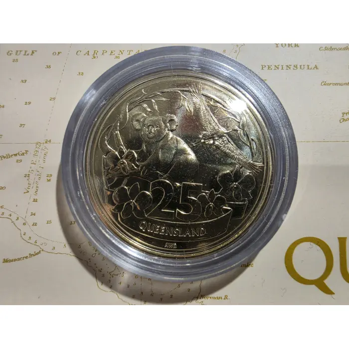 2026 125 years of Federation 25c coin on card NSW, QLD and VIC