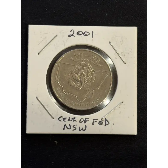 2001 Centenary of federation NSW 20 cent coin
