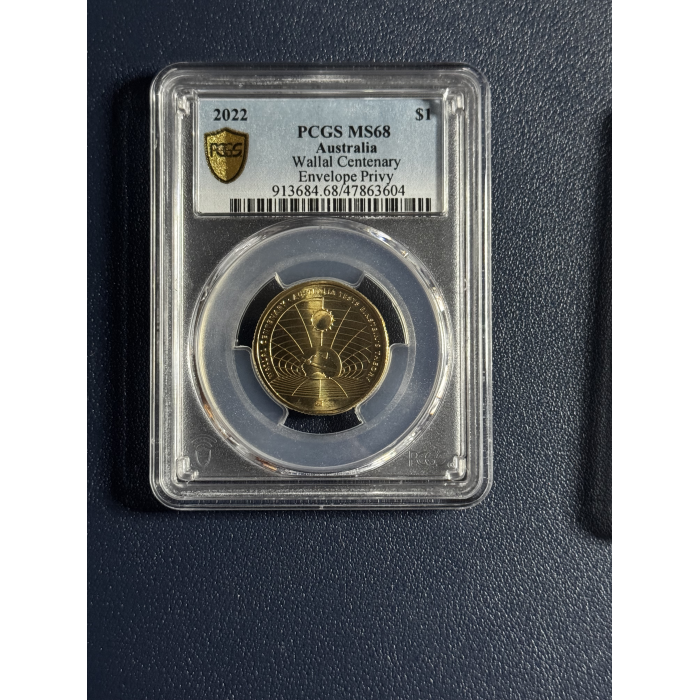 TOP POP - 2022 $1 Coin Wallal Centenary Graded PCGS MS68