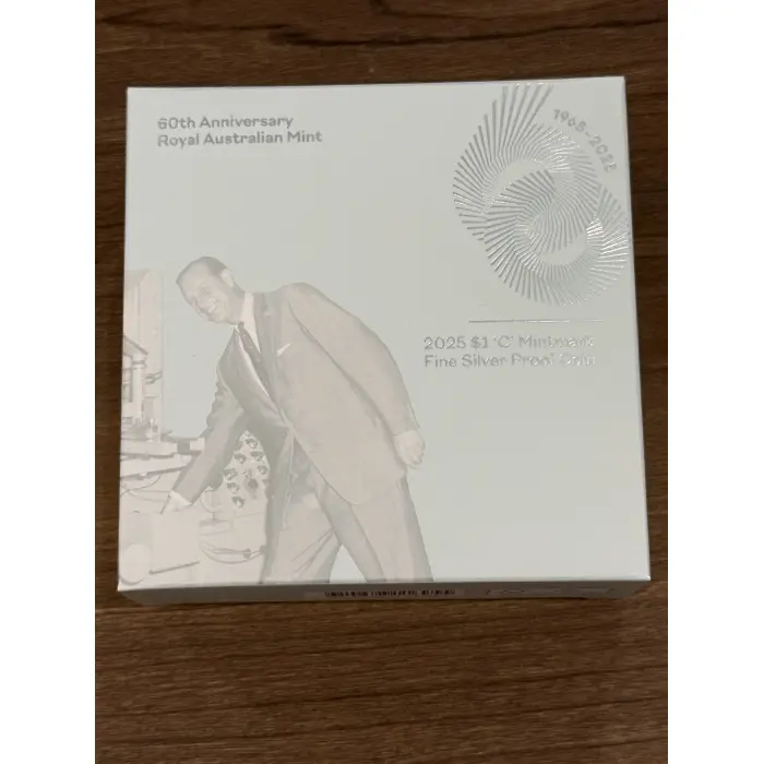AUSTRALIA ROYAL AUSTRALIAN MINT 60TH ANNIVERSARY 2025 $1 C MINTMARK SILVER PROOF