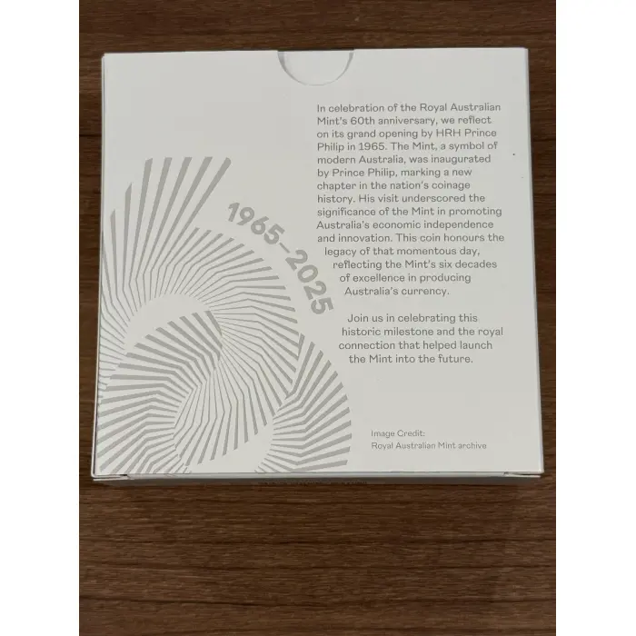 AUSTRALIA ROYAL AUSTRALIAN MINT 60TH ANNIVERSARY 2025 $1 C MINTMARK SILVER PROOF