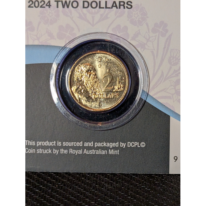 2024 $2 First Year Of Issue King Charles III Commemorative Carded Coin UNC