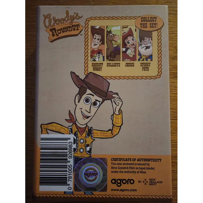 Disney Pixar Toy Story “Woody’s Roundup – Bullseye” 1oz Silver Coloured Coin