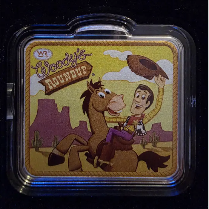 Disney Pixar Toy Story “Woody’s Roundup – Bullseye” 1oz Silver Coloured Coin