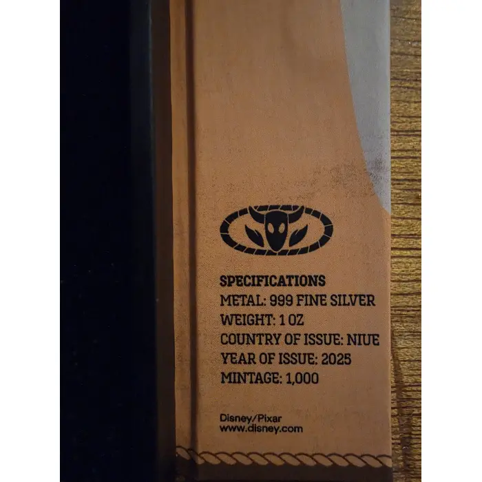 Disney Pixar Toy Story “Woody’s Roundup – Bullseye” 1oz Silver Coloured Coin