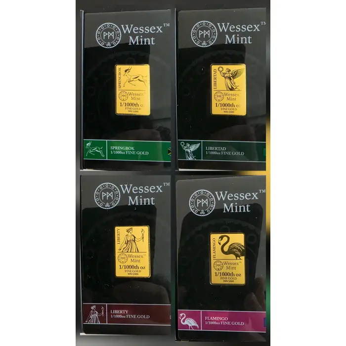 Wessex Mint 1/1000oz .999 Gold Complete Set of 12