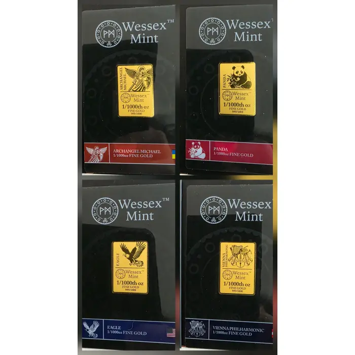 Wessex Mint 1/1000oz .999 Gold Complete Set of 12