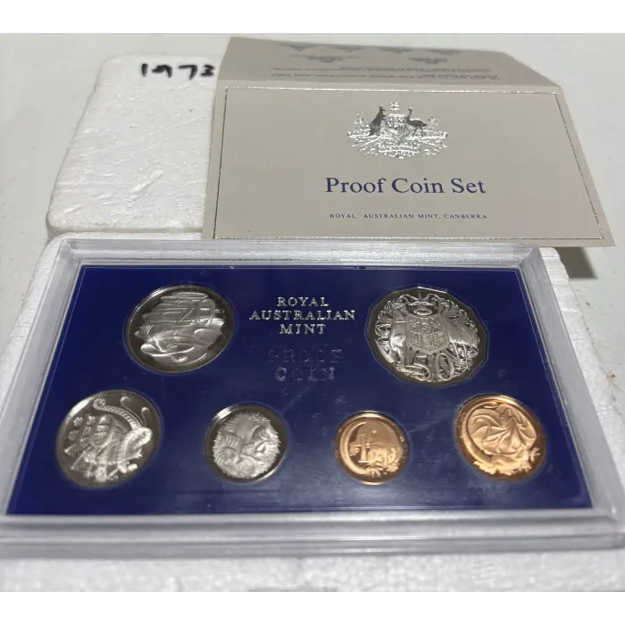 1973 Proof Coin Set - Royal Australian Mint Date Set New in Foam - Elizabeth II