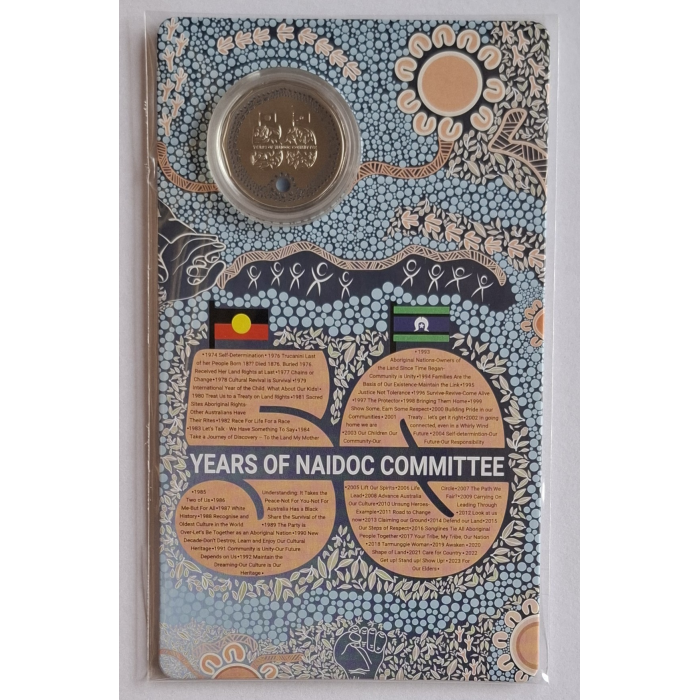 2024 50c 50 Years Of NAIDOC Committee Carded Coin