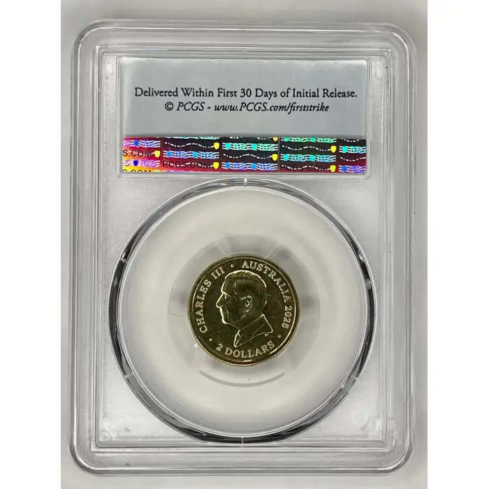 2025-C  $2 PCGS MS68 Australia Torres Strait Islander Flag AlBr Colorized