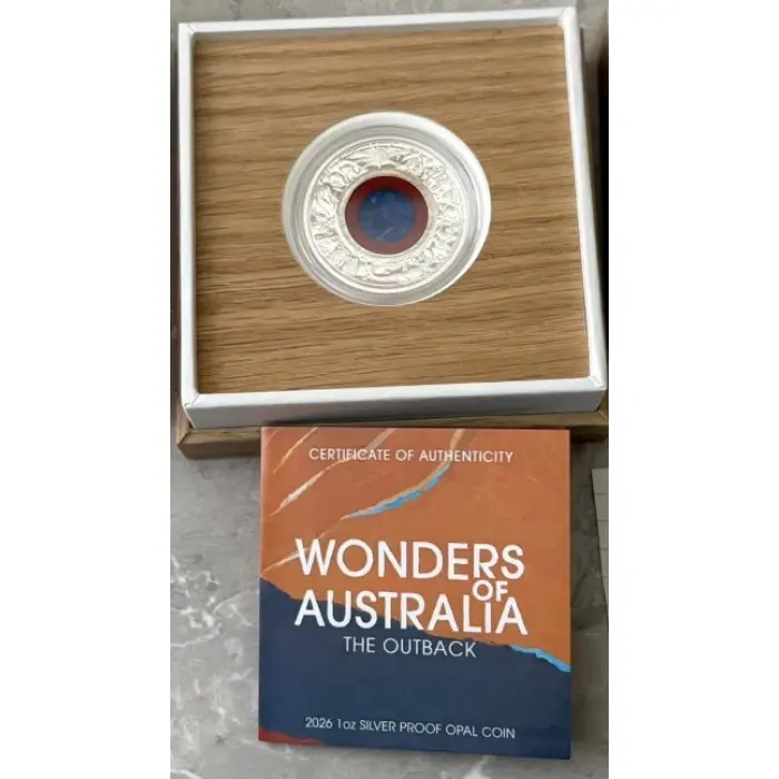 2026 Wonders of Australia the Outback 1oz Silver Proof Opal Coin