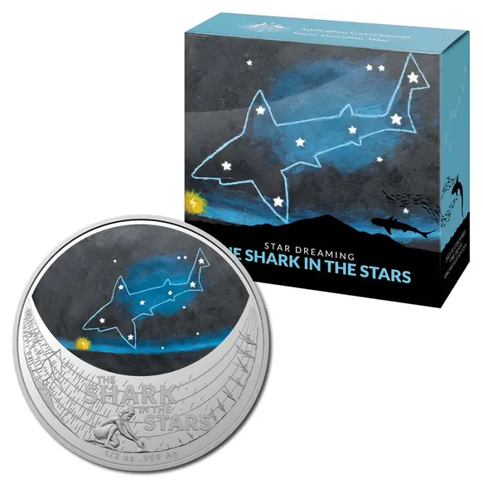 2021 1/2oz The Sharks In The Stars Silver Coin - Mintage: 5,000