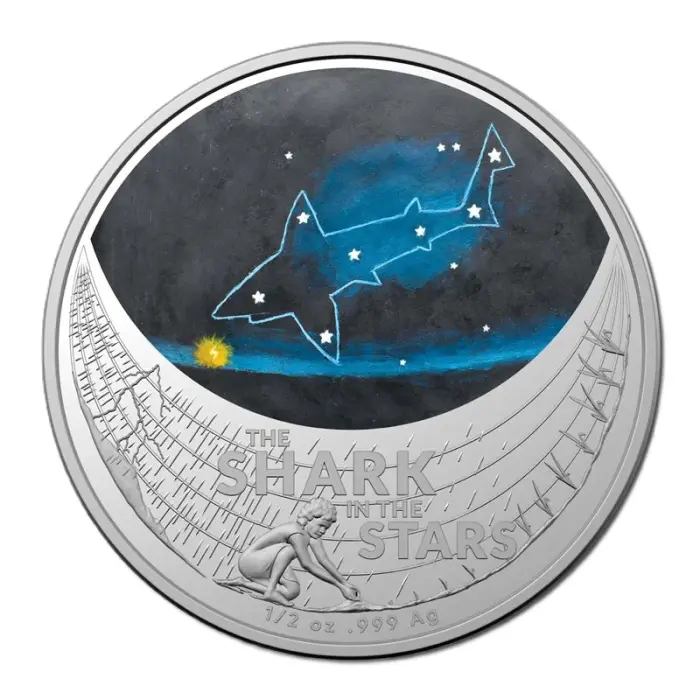2021 1/2oz The Sharks In The Stars Silver Coin - Mintage: 5,000