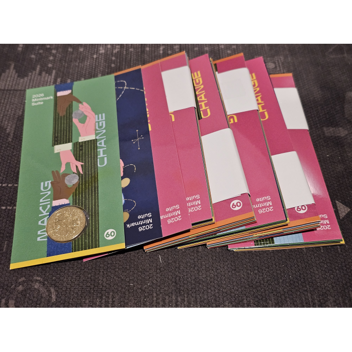 2026 '60' Counterstamp UNC $1 Coin - 60 Years of Decimal Currency Family Fun Day