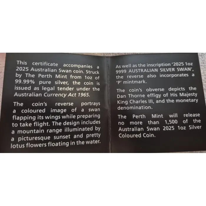 2025 Silver Swan Coloured Proof