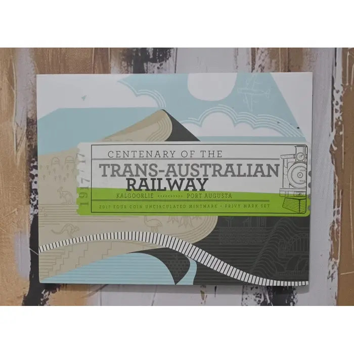 2017 Four Coin Privy Mark Set Trans Australian Railway Centenary