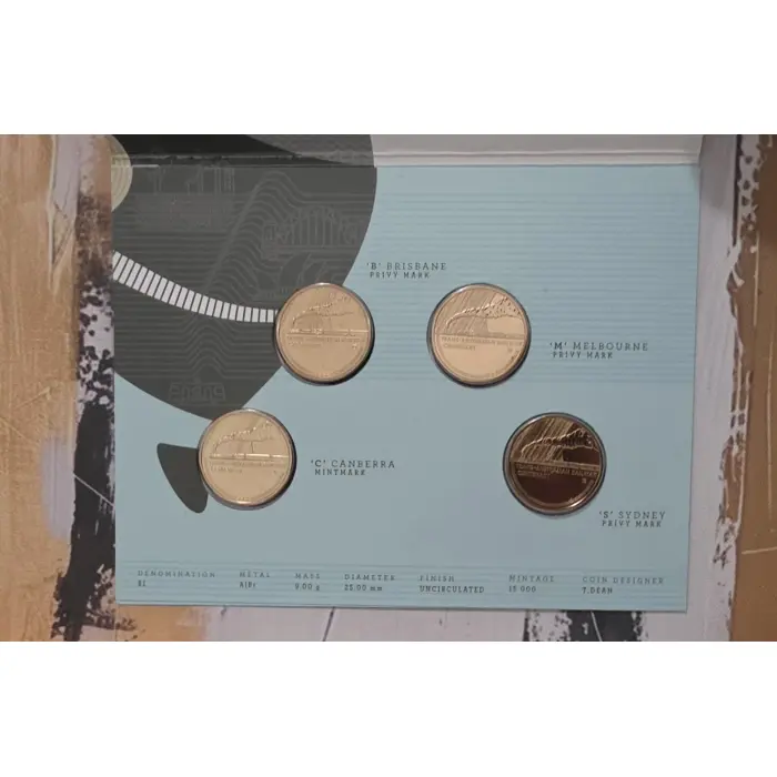 2017 Four Coin Privy Mark Set Trans Australian Railway Centenary