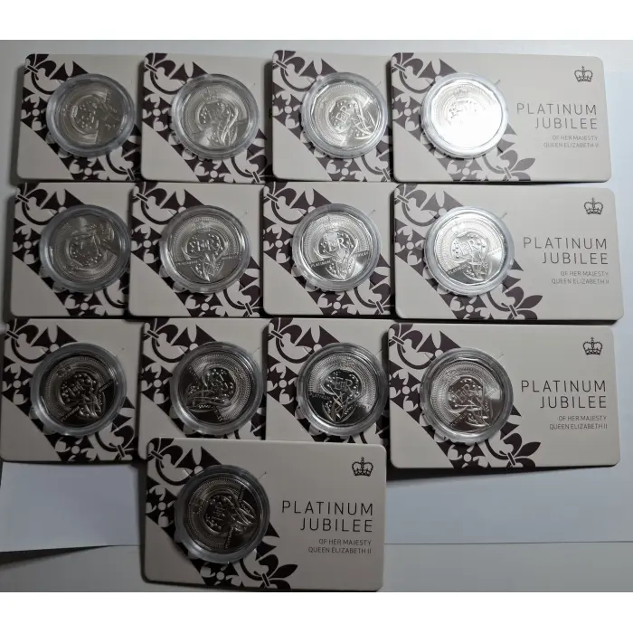 2022 Fifty Cent Queen Elizabeth II Platinum Jubilee (50c) x13