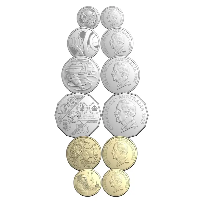 2026 Australia Uncirculated 6-Coin Year Set – 60th Anniversary of Decimal Currency