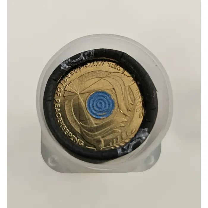 2022  $2  75th ANNIVERSARY OF PEACEKEEPING  COTTON & CO CERTIFIED ROLL H/T TUBE