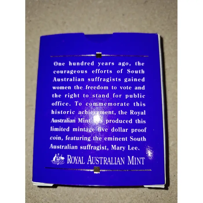 1994 $5 Proof - Commemorating 100 Years of the Enfranchisement of Women in SA