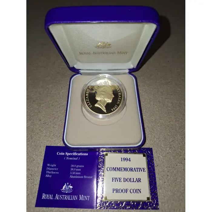 1994 $5 Proof - Commemorating 100 Years of the Enfranchisement of Women in SA