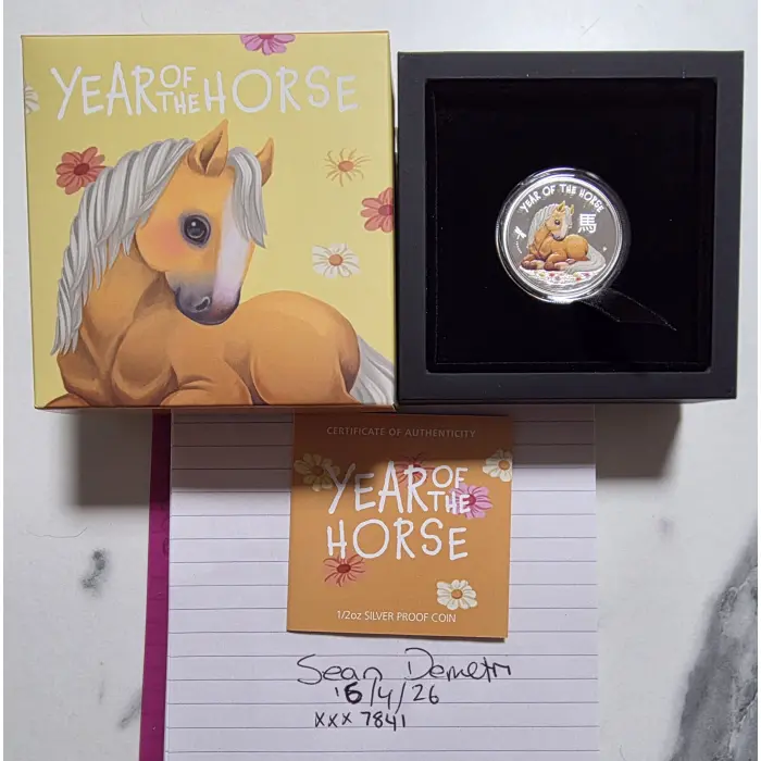 2026 Year Of The Horse 1/2oz Silver Coin