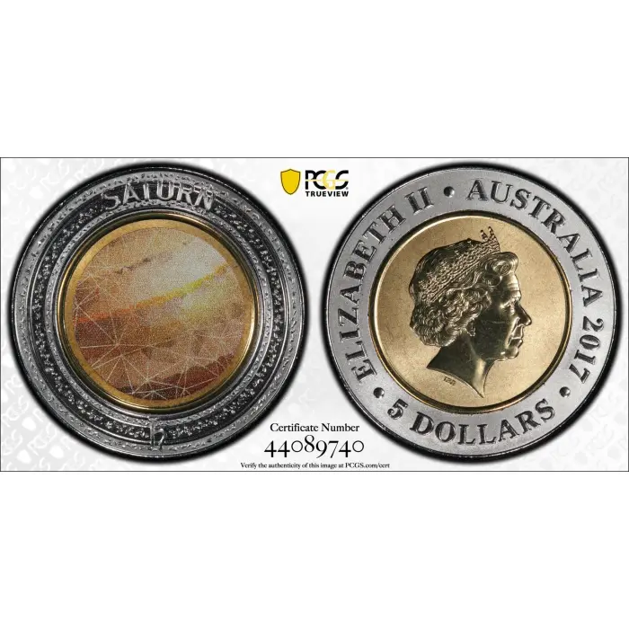 2017 Australian $5 MS69 Planetary Coins Saturn PCGS